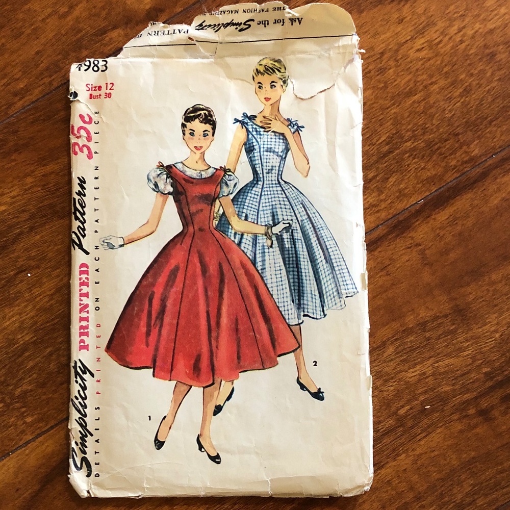 Vintage 50s Simplicity 4983 Hour-glass jumper   Classic 50s Sewing Patterns